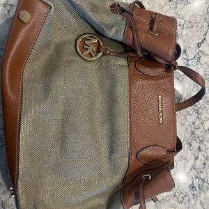 Michael Kors Brown and Gray Handbag